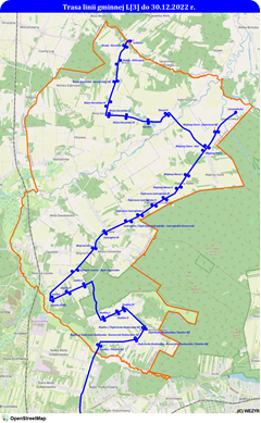 Przebieg trasy linii L[3] do 31.12.2022 r.