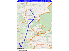 Zmiany trasy linii L i [L BIS] na terenie gminy Jastrzębia